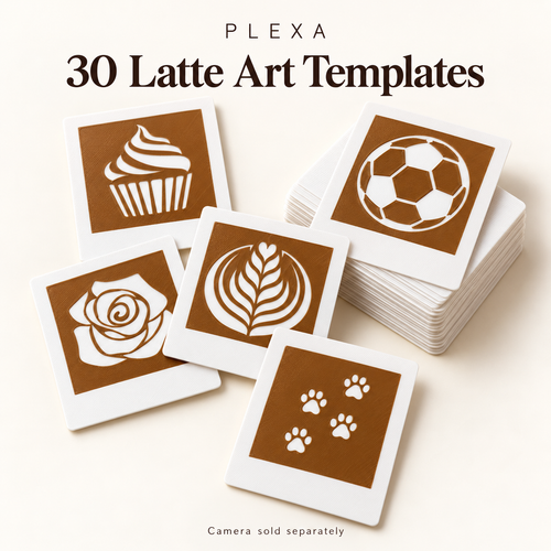 Plexa 30 latte art templates optional accessory pack. Camera sold separately.